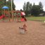 Parco giochi per bambini con Climbing Booth e cavalluccio a molla.