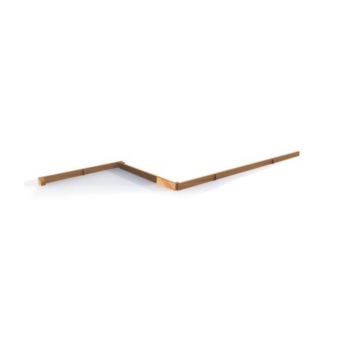 Larch Board Section Low realizzato con assi di legno disposte ad angolo retto'