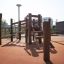 Spillikins wooden playhouse in un parco giochi