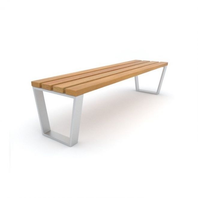 Ryga Bench w/o Backrest design moderno in legno e metallo