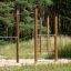 Sbarre per trazioni outdoor per allenamento fitness nella natura.
