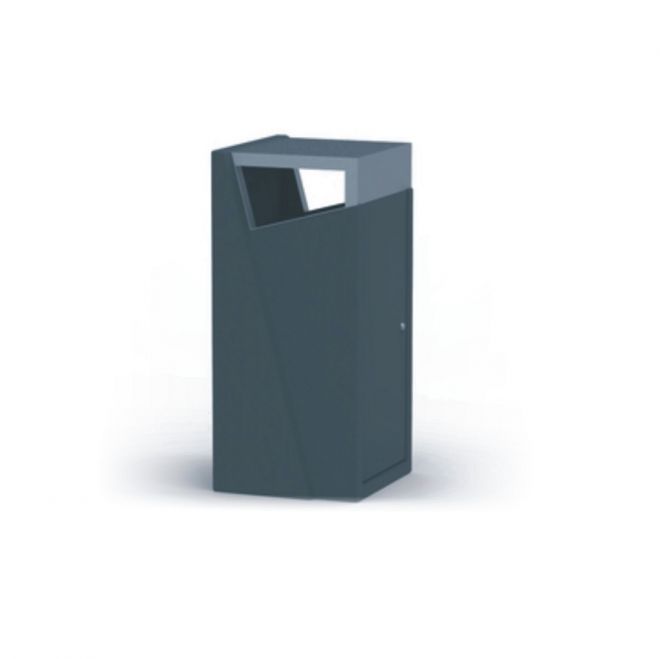 Moderno Chicago bin con un design angolare e minimalista.