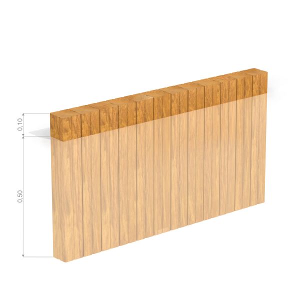 Sand edging Boards (running meter) con texture del legno.