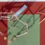 Struttura da gioco Etna con scivolo e reti da arrampicata su superficie in gomma colorata