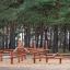 Struttura da arrampicata Kalahari wooden playhouse in un parco giochi nel bosco