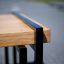 Thor bench con seduta in legno e struttura in metallo nero