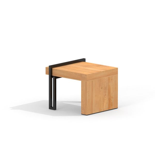 Thor small bench in design legno e metallo