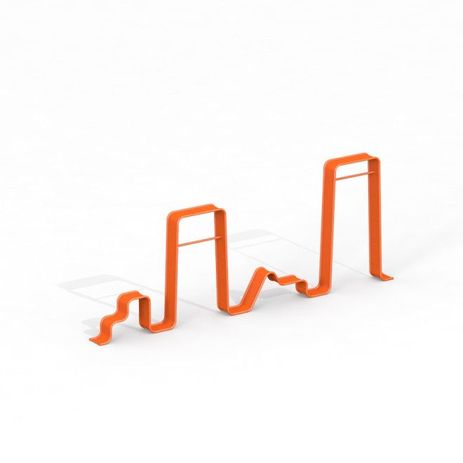 Ribbon Fitness I attrezzatura da arrampicata e equilibrio per parco giochi arancione in metallo