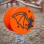 Giostra a molla da parco giochi Orange Bat Rocking.