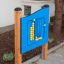 Gioco educativo all'aperto Bingo Board con perline gialle e blu