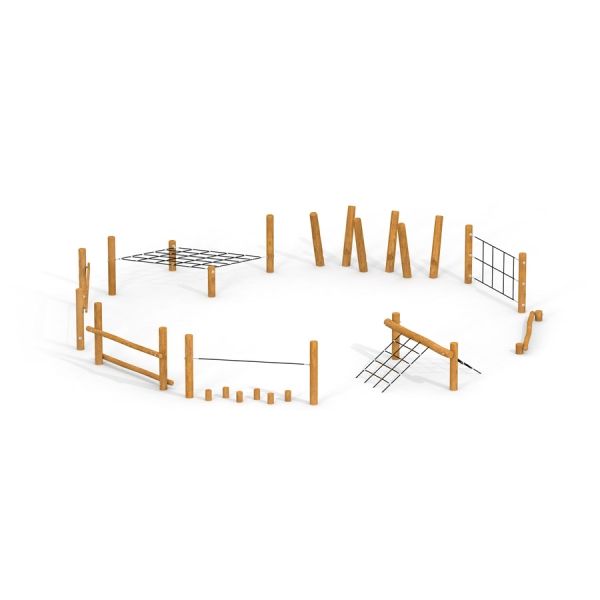Percorso a ostacoli fitness outdoor in legno Trim Trail Nature III.