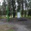 Information Board NAF MEDIUM stazione fitness all'aperto in un contesto boschivo.