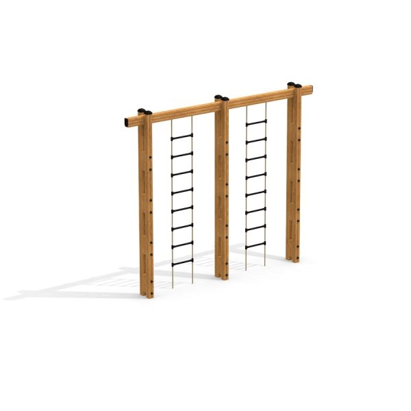 Ladders da arrampicata in legno per aree giochi.
