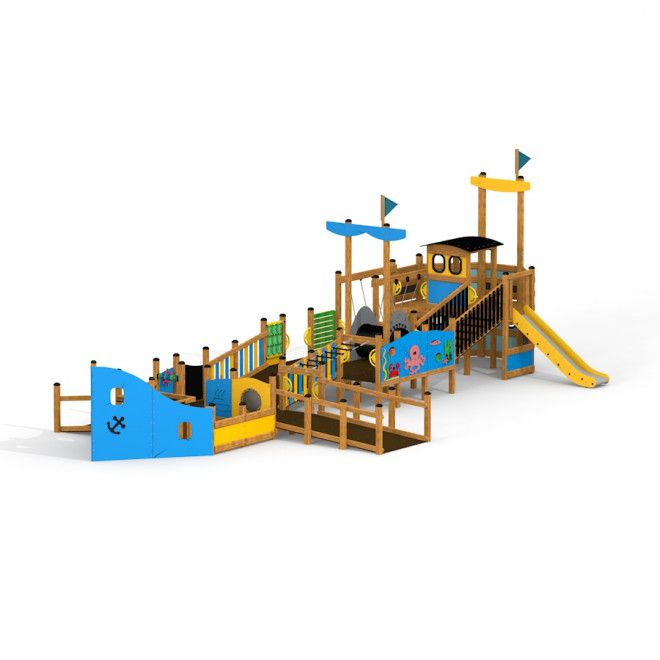 Struttura da gioco Cutty Sark ship with slide.