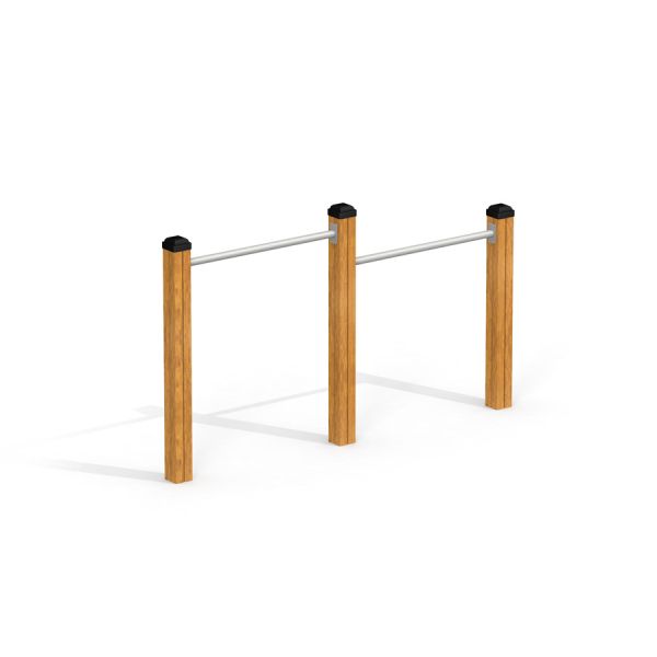 Attrezzatura fitness all'aperto Somersault Double con pali in legno