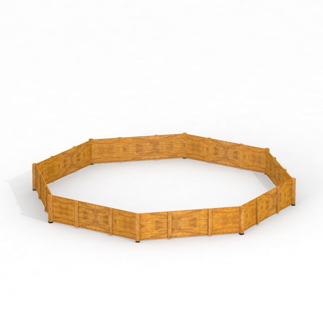 Octagon Arena II recinzione in legno per aree gioco per parchi giochi