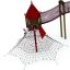Solano climbing net attrezzatura da gioco con torri e reti da arrampicata rosse
