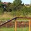 Agility Walk Ramp in legno in un parco.