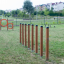 Agility Weave Poles attrezzatura per esercizi all'aperto per cani in un parco