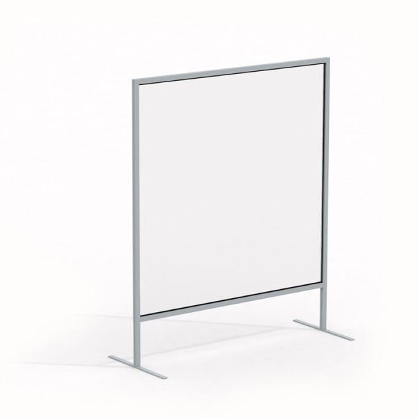 Curtain glass wall 100 x 100 cm con struttura in metallo.