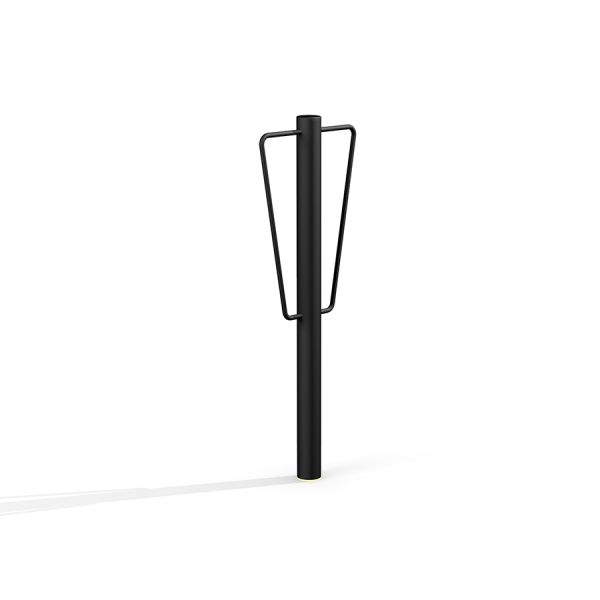 Bicycle Stand nero per spazi pubblici.
