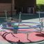 Bicycle merry-go-round attrezzatura da gioco con quattro sedili e manubri