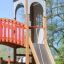 Alcazar w/slide castle with slide in un parco giochi