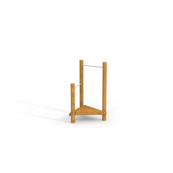Gymnastic Bar w/ Wooden Deck per parchi giochi per bambini.