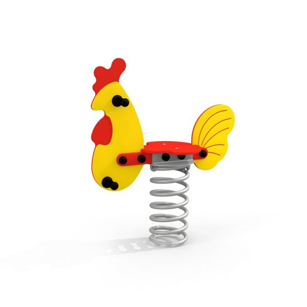 Gioco a molla per parco giochi per bambini a forma di gallo, Rooster rocking