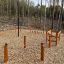 Obstacle Course Crawl Net all'aperto in un'area boschiva
