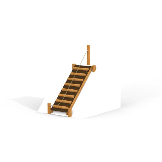 Struttura da arrampicata in legno Hill Stairs Nature per parco giochi.
