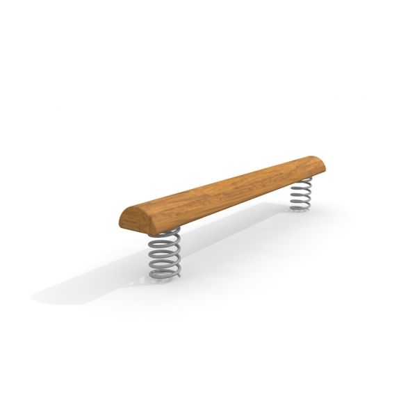 Balance attrezzature da gioco con trave in legno e molle in metallo