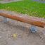 Trave in legno Balance su molle per parco giochi