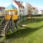 Elephant playhouse with slide in un parco giochi residenziale