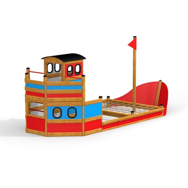 Ship sandbox struttura in legno per parco giochi per bambini
