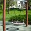 Area giochi all'aperto con Single Swing per bambini.