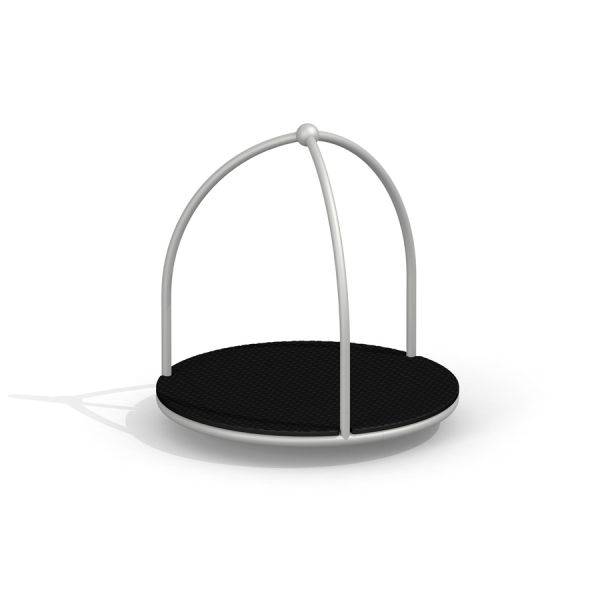 Piattaforma rotonda da parco giochi Bee con barre metalliche.