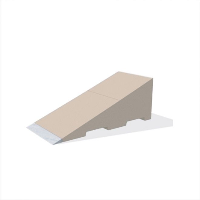 Skate Bank II rampa da skateboard beige per trick da park e street.