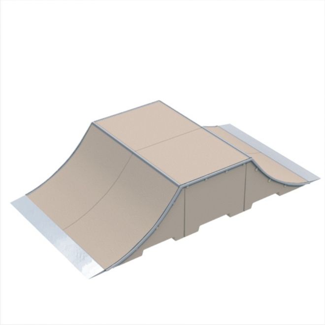 Rampa da skatepark Combination 16 per trick di skateboard e BMX.