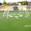 Cross Climber steel structure per parchi giochi su superficie verde