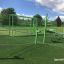 Struttura da arrampicata per parco giochi Rhombus Net su prato artificiale verde