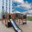Square Play Nature - attrezzatura da gioco in legno con scivoli, scale e reti da arrampicata