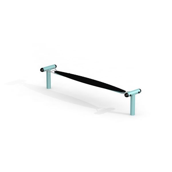 Attrezzatura da gioco per l'equilibrio Surf Board con piattaforma nera e maniglie blu