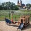Set da parco giochi Small Ship Nature con scivolo e area di arrampicata.