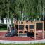 Struttura a nave in legno per parco giochi nel parco - Small Ship Nature.