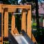 Attrezzatura da parco giochi in legno di King-Kong Nature castle with slide.
