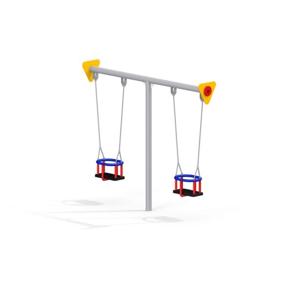Baby Double Swing con sedili colorati e catene robuste