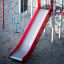 Scivolo rosso nelle attrezzature da parco giochi Sword fish steel structure