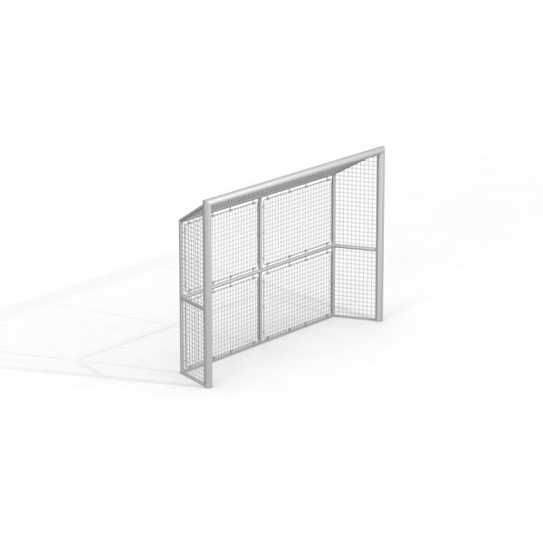 Porta da calcio in metallo con rete a maglia per campi sportivi