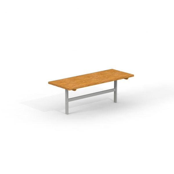 Table, Steel Construction con piano in legno.